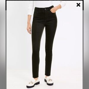 Loft Forest Green Corduroy Skinny Pants Size 28/6 Petite